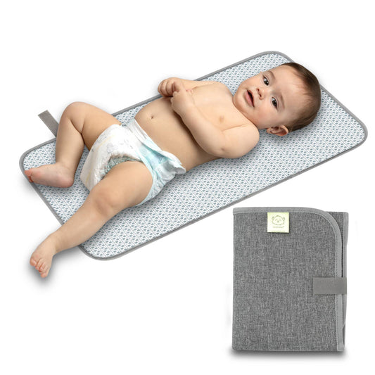 Swift Portable Changing Pad for Baby, Diaper Changing Mat-CLassic Gray