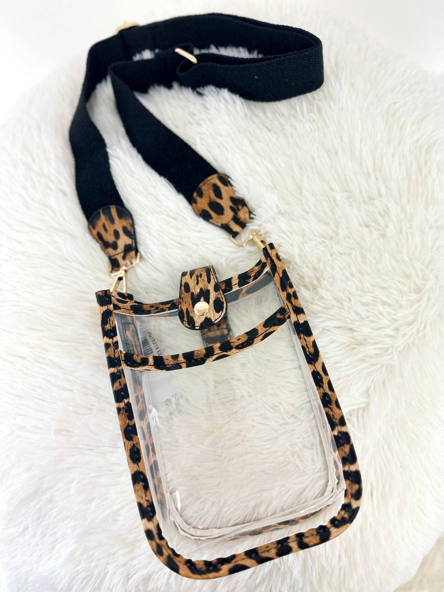 Game Day Mini Clear Crossbody Bag: Leopard