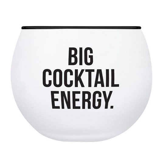 "Big Cocktail Energy" Roly Poly Glass