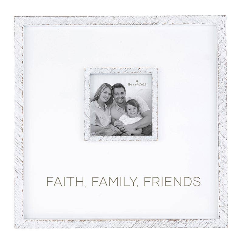 "Faith, Family, Friends" Large Wood Frame