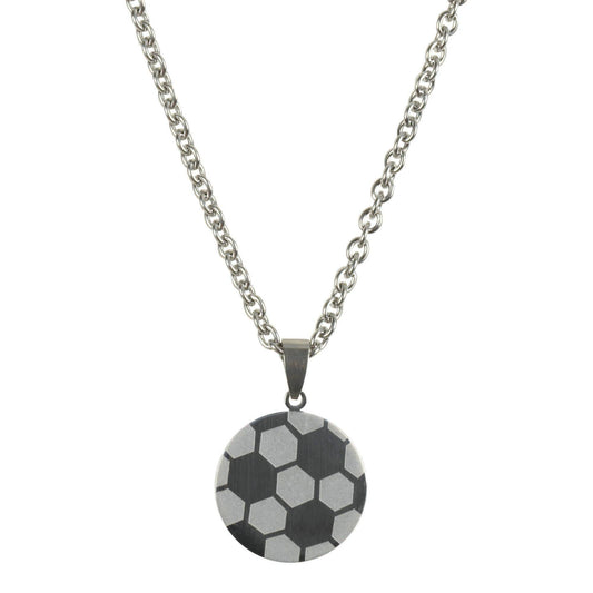 Unisex Soccer Sport Medal With Cross Necklace-