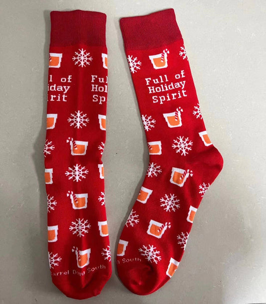 "Full of Holiday Spirit" Christmas  Sock