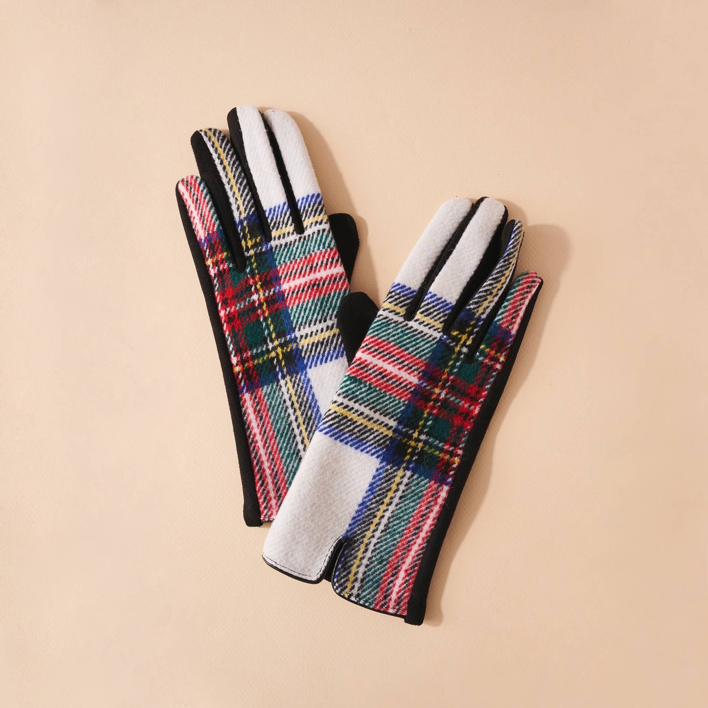 Plaid Touch Screen Gloves