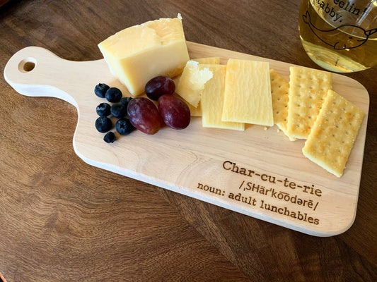 "Adult Lunchables" Laser Engraved Cutting Board