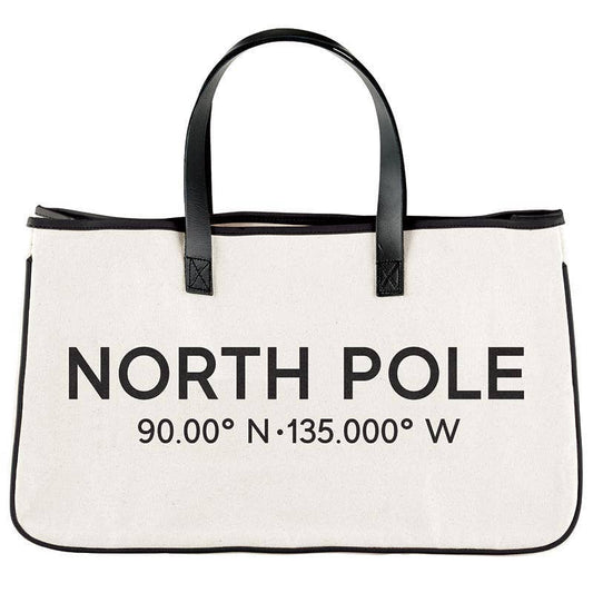 Large "North Pole" Canvas Tote