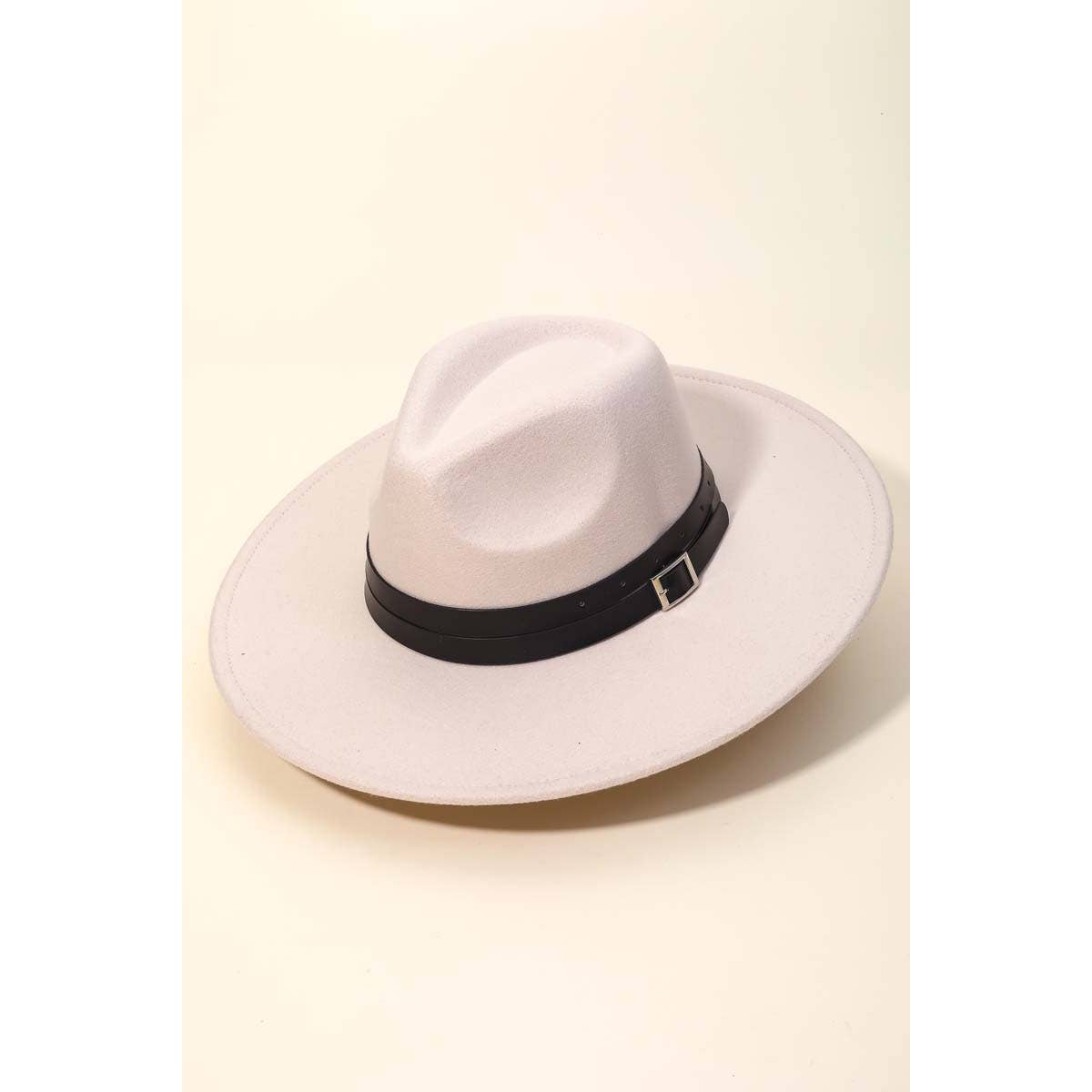 Double Wrap Faux Leather Strap Cowboy Hat