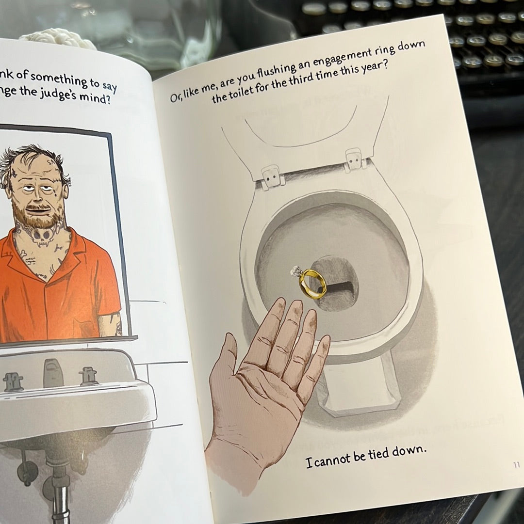 “Bathroom Book for People Using the Bathroom as an Escape" Hardcover Book