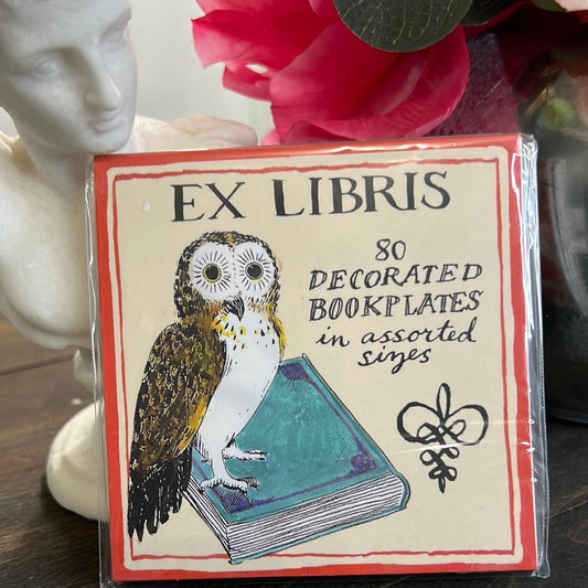 SALE Ex Libris Decorated Bookplates Set (80 labels)