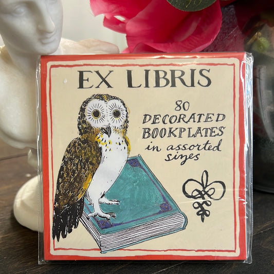 SALE Ex Libris Decorated Bookplates Set (80 labels)