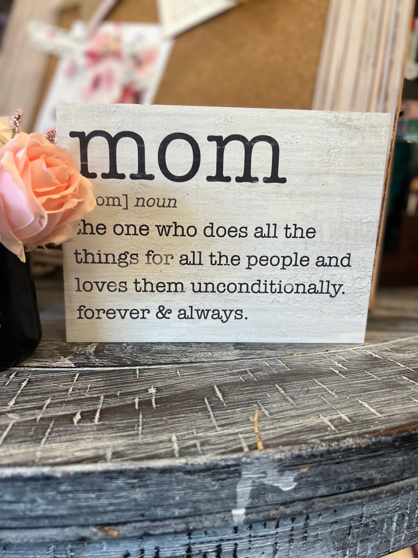 Mom Definition Wood Sign