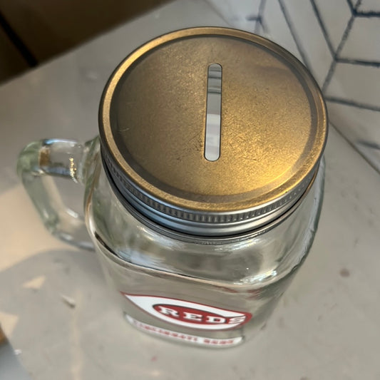 Reds Mason Jar Bank