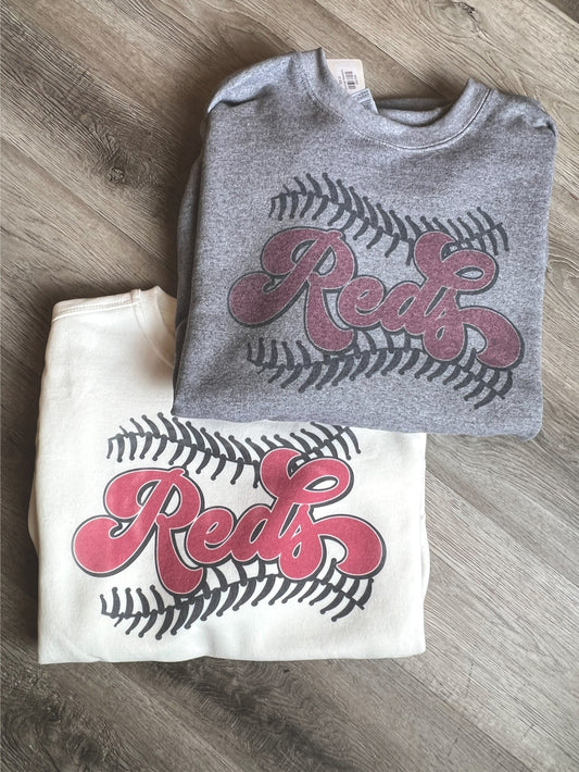 Reds Baseball Themed Sweatshirt