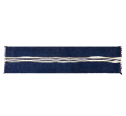 Fringe Navy Table Runner