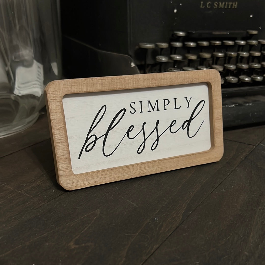 SALE Simply Blessed small sign-home accent