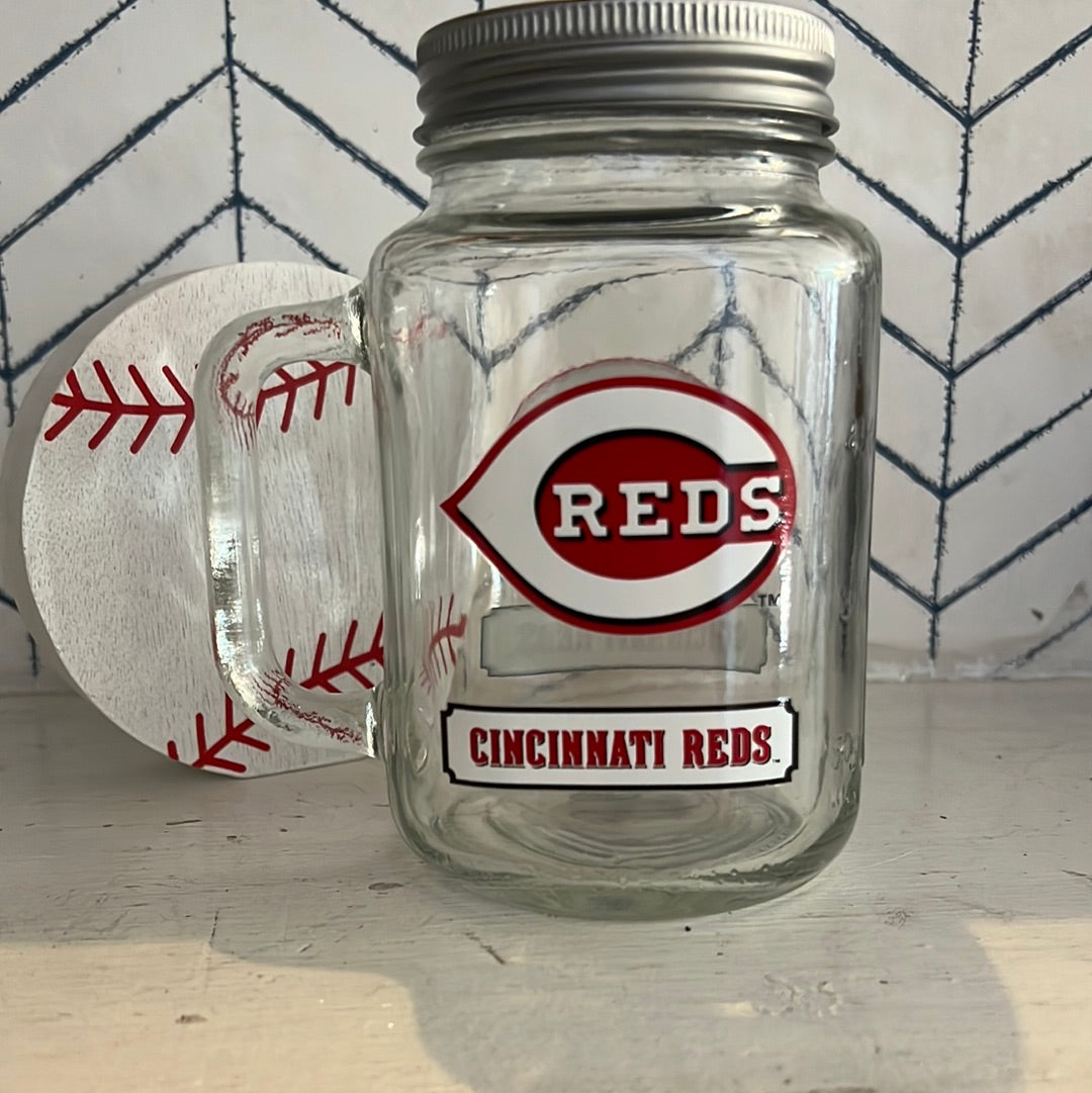 Reds Mason Jar Bank