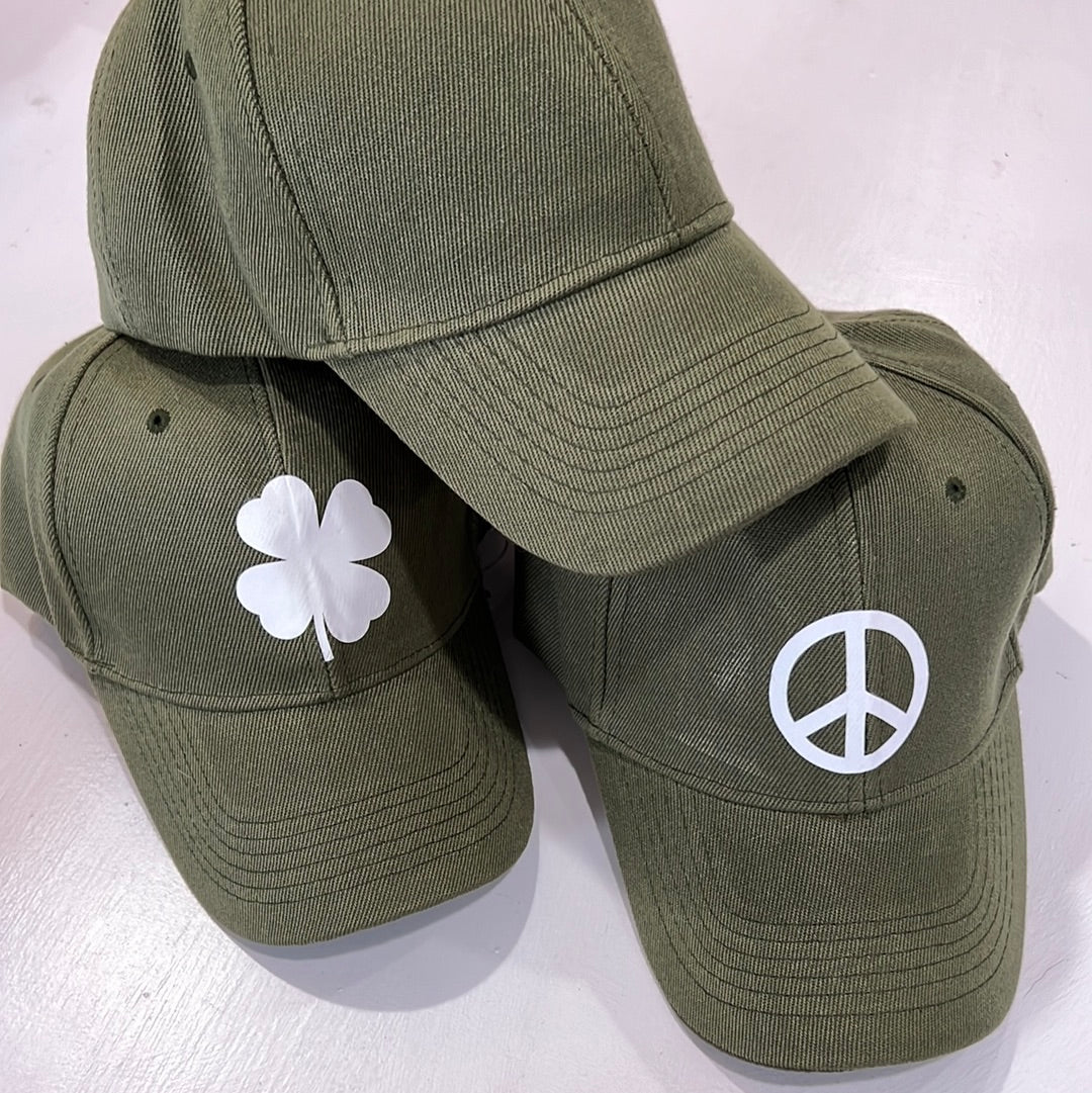 Army Green Baseball Cap with Velcro Back