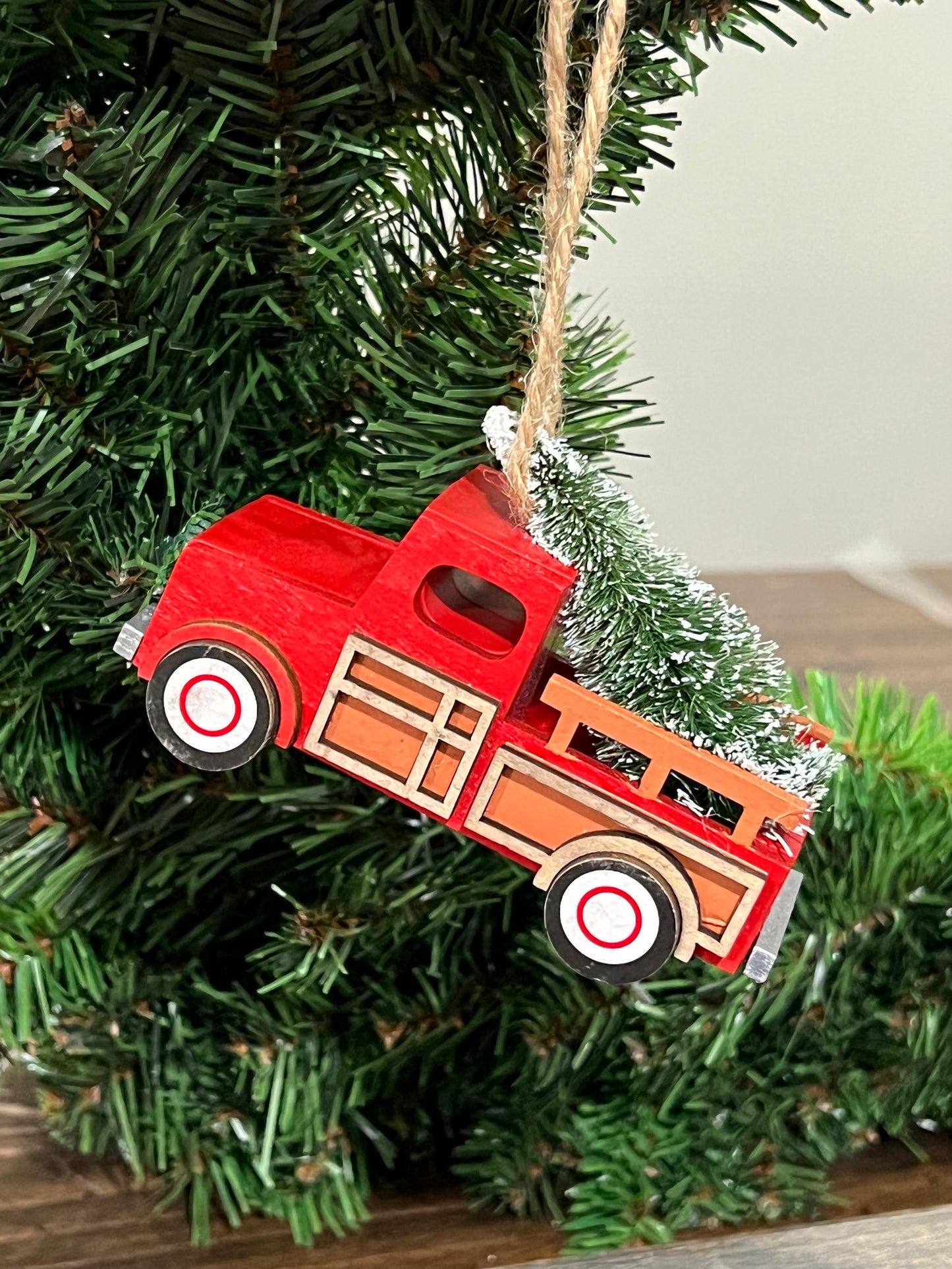 Red Truck w/Tree Ornament