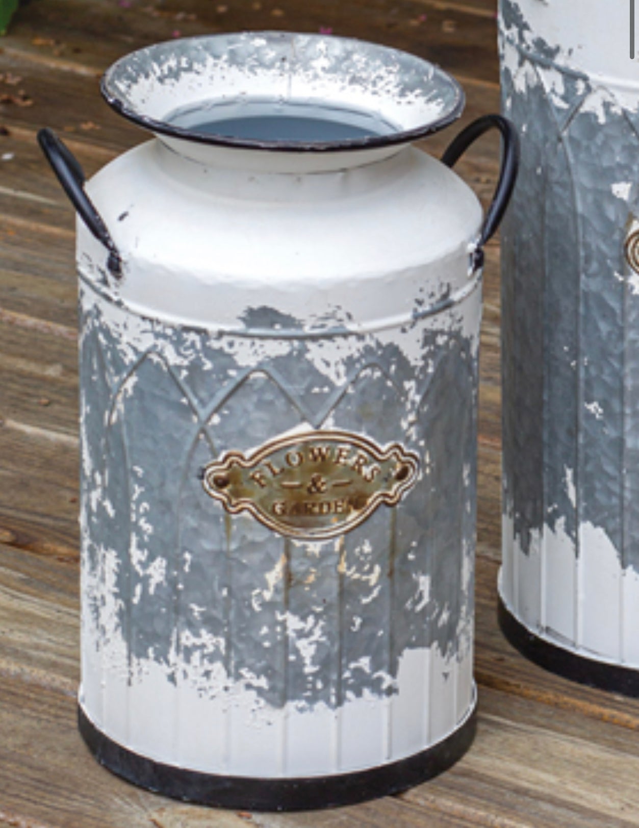 Rustic Flowers and Garden Milk Cans