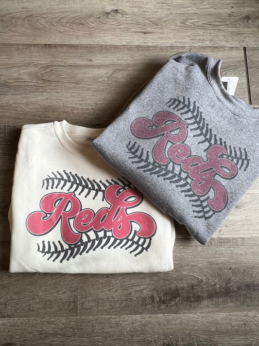 Reds Baseball Themed Sweatshirt