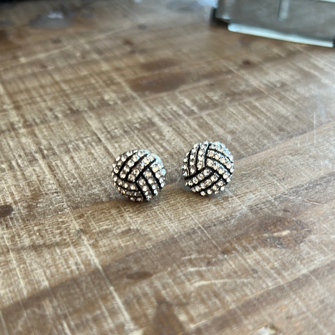 Rhinestone volleyball Earrings