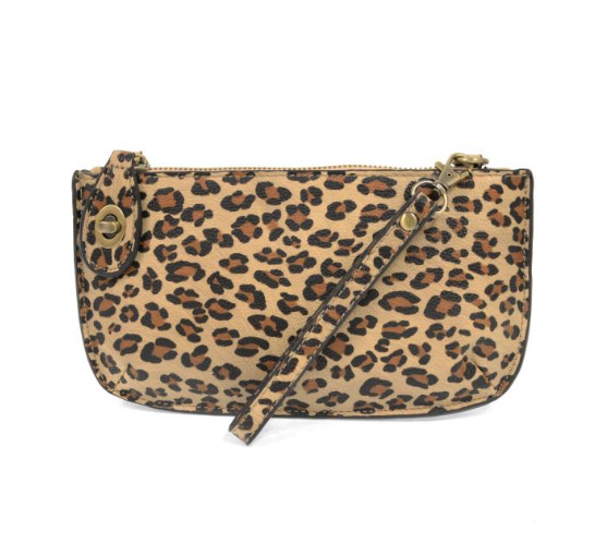 Natural Leopard Mini Crossbody, Wristlet Clutch by Joy Susan