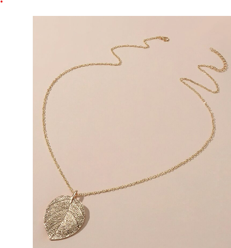 gold leaf pendant necklace