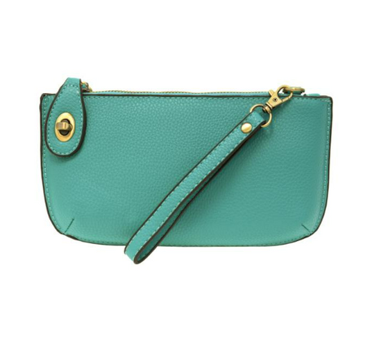 Mayan Green Mini Crossbody, Wristlet Clutch by Joy Susan