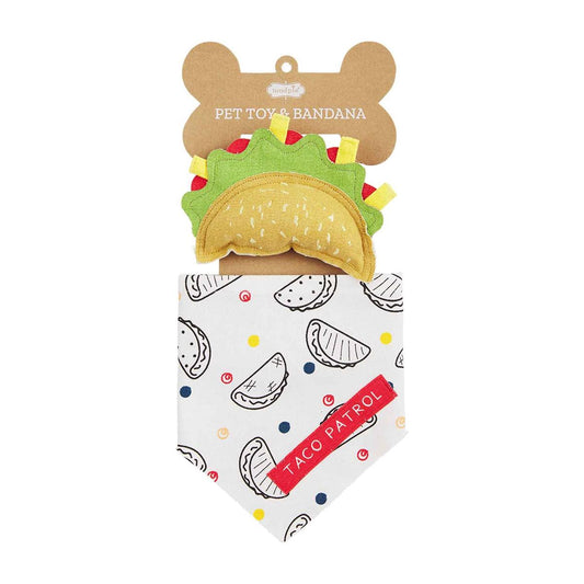 Taco Patrol Pet Toy & Bandana Set