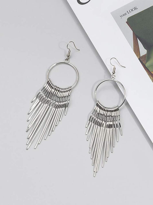 SALE Metal Tassel Decor Dangle Earrings