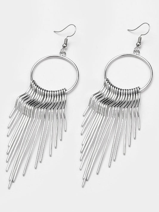 SALE Metal Tassel Decor Dangle Earrings