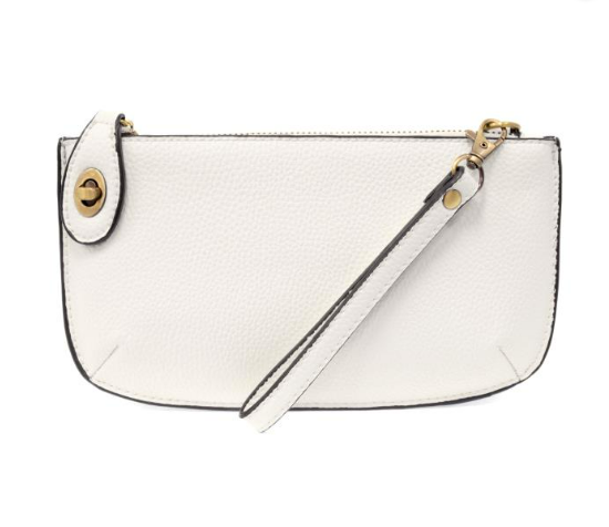 White Mini Crossbody, Wristlet Clutch by Joy Susan